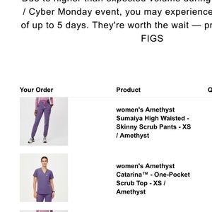 Figs xs pair of the amethyst sumaiya limited ed